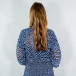 Kate Blue Leopard Top Maude Vivante