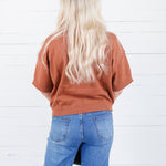 Katelyn Camel Relaxed Elbow Sleeve Sweater Glam