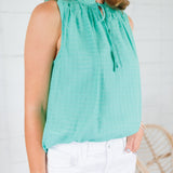 Kathleen Mint Sleeveless Top Elan 