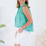 Kathleen Mint Sleeveless Top