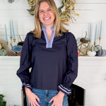 Kathleen Navy Top Jodifl