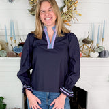 Kathleen Navy Top Jodifl