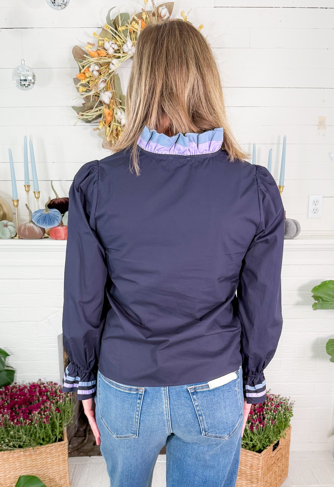 Kathleen Navy Top Jodifl