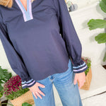 Kathleen Navy Top Jodifl