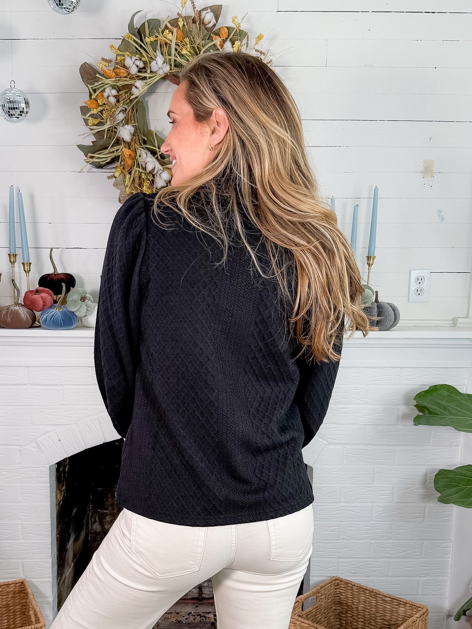 Keeler Black Quarter Zip Top Jodifl