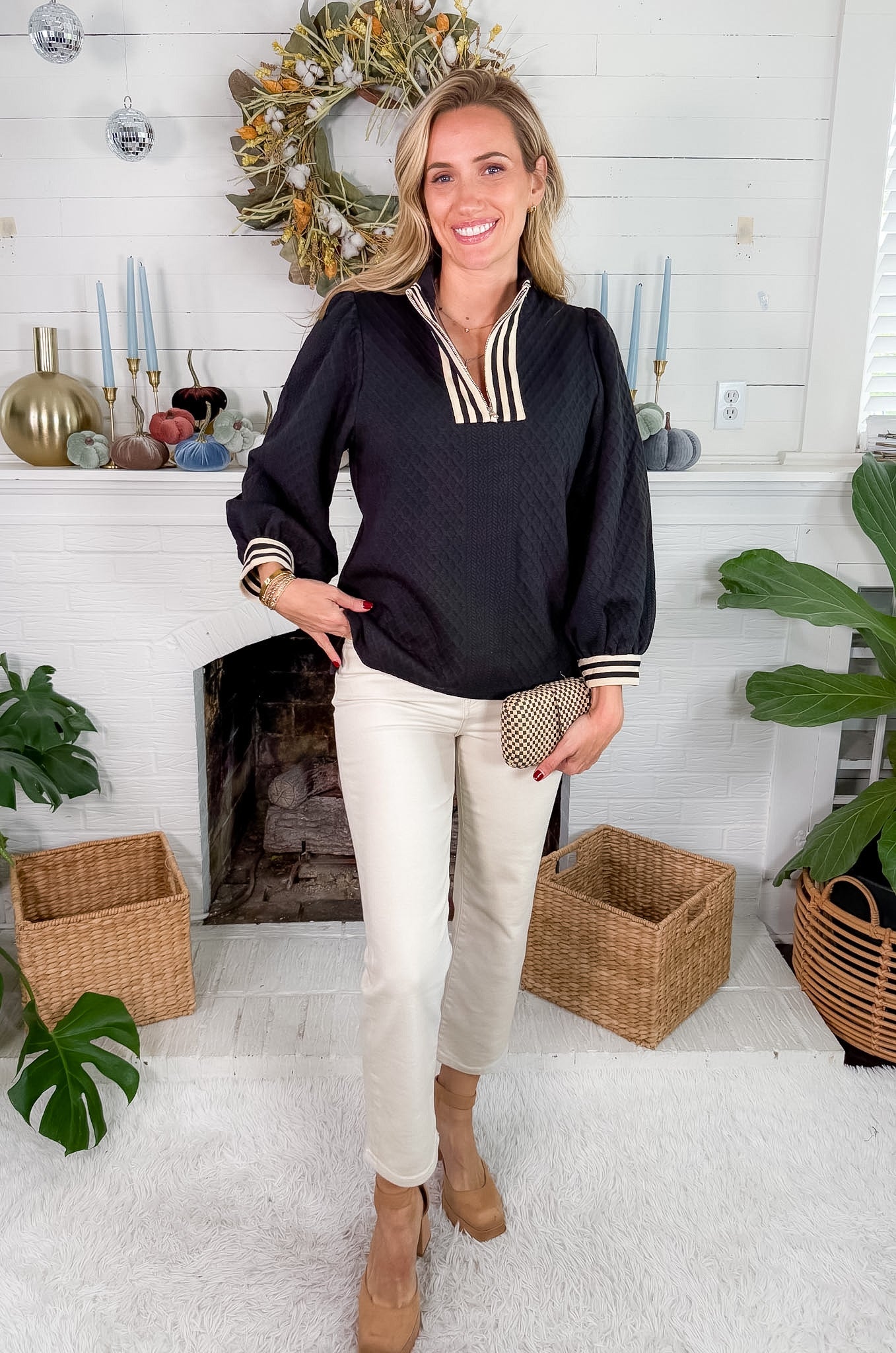Keeler Black Quarter Zip Top Jodifl
