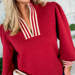 Keeler Burgundy Quarter Zip Top Jodifl