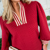 Keeler Burgundy Quarter Zip Top Jodifl
