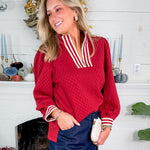 Keeler Burgundy Quarter Zip Top Jodifl