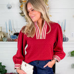 Keeler Burgundy Quarter Zip Top Jodifl