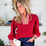 Keeler Burgundy Quarter Zip Top Jodifl