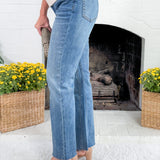 Kelsey Acceptance High Rise Inset Leg Ankle Flare Jean KUT 