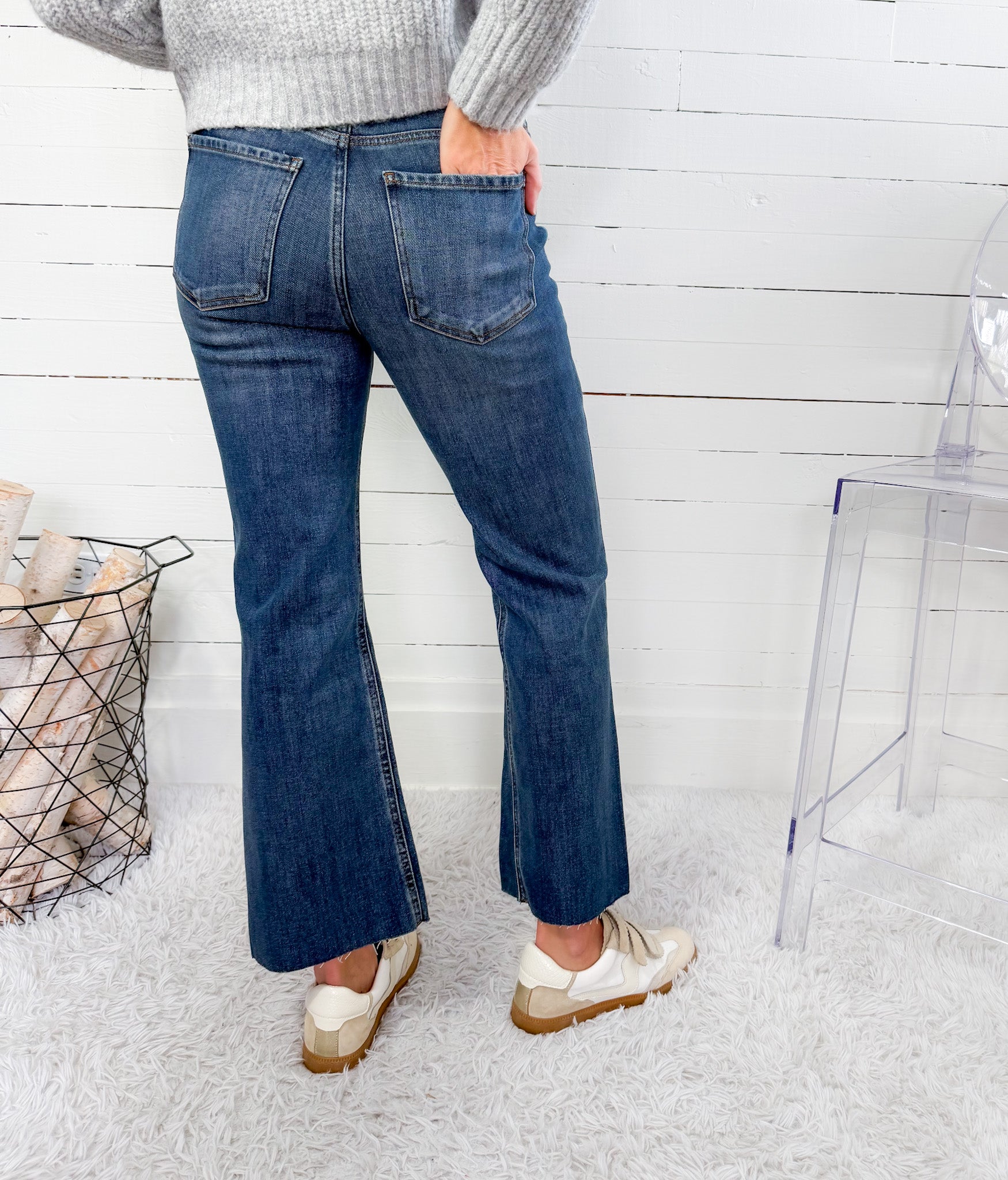 Kelsey Command High Rise Inset Ankle Flare Jean KUT