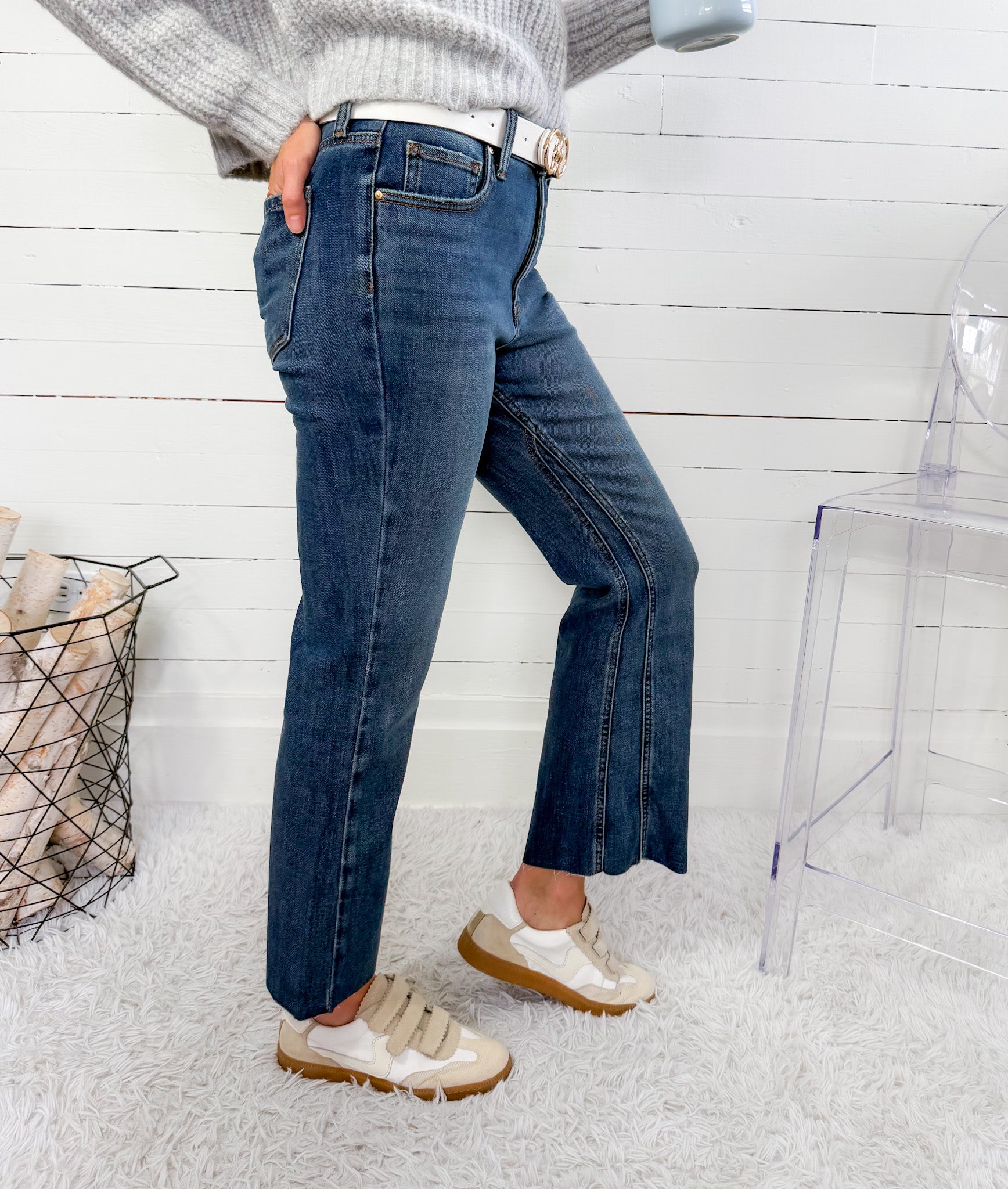 Kelsey Command High Rise Inset Ankle Flare Jean KUT