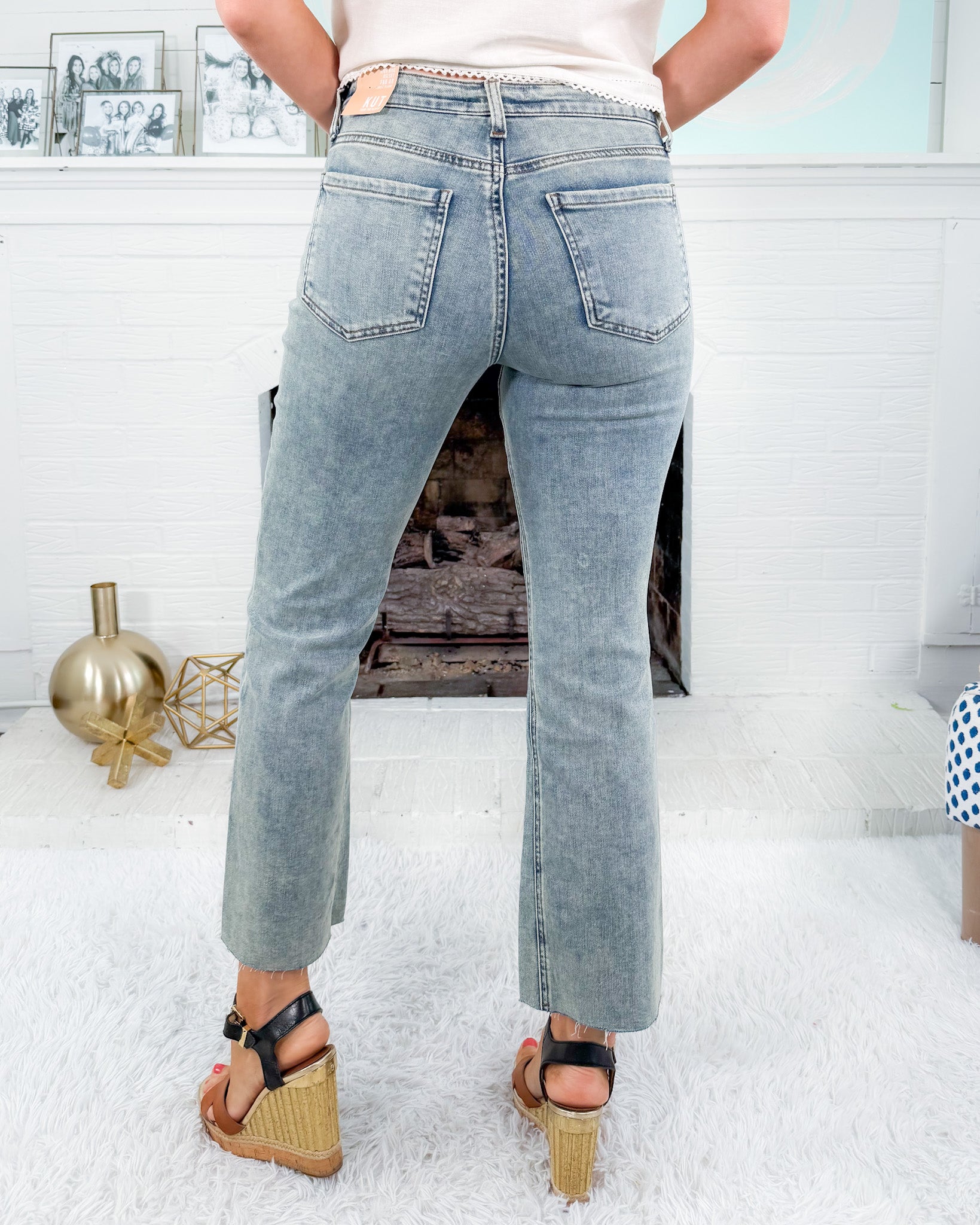 Kelsey Devotion High Rise Inset Ankle Flare Jean KUT