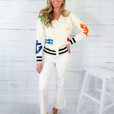 Kelsey Ecru High Rise Ankle Flare Raw Hem Jean KUT