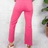 Kelsey Flamingo High Rise Ankle Flare Denim KUT