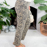 Kelsey Leopard High Rise Ankle Flare Jean KUT