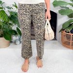 Kelsey Leopard High Rise Ankle Flare Jean KUT