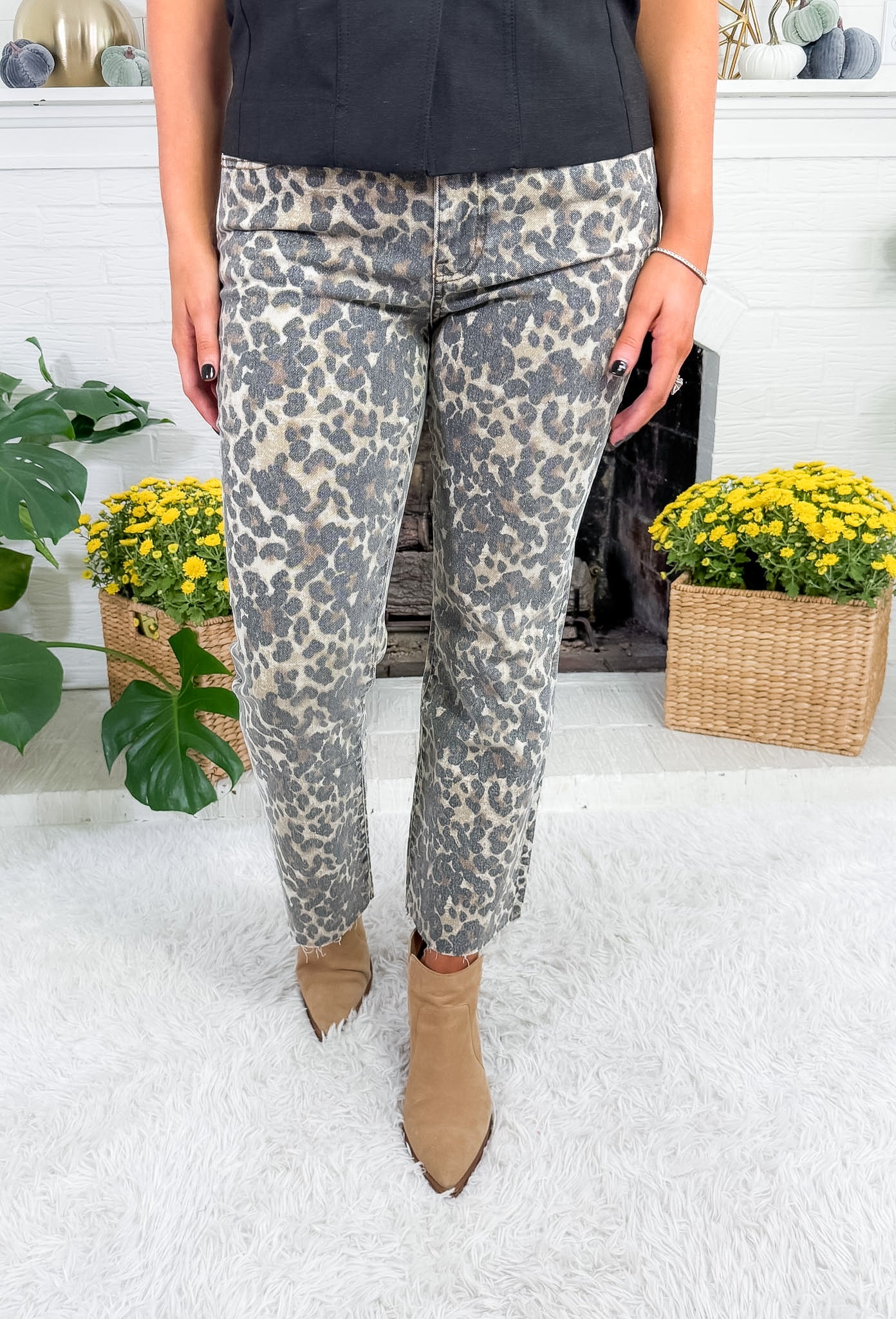 Kelsey Light Washed Cheetah Jeans KUT