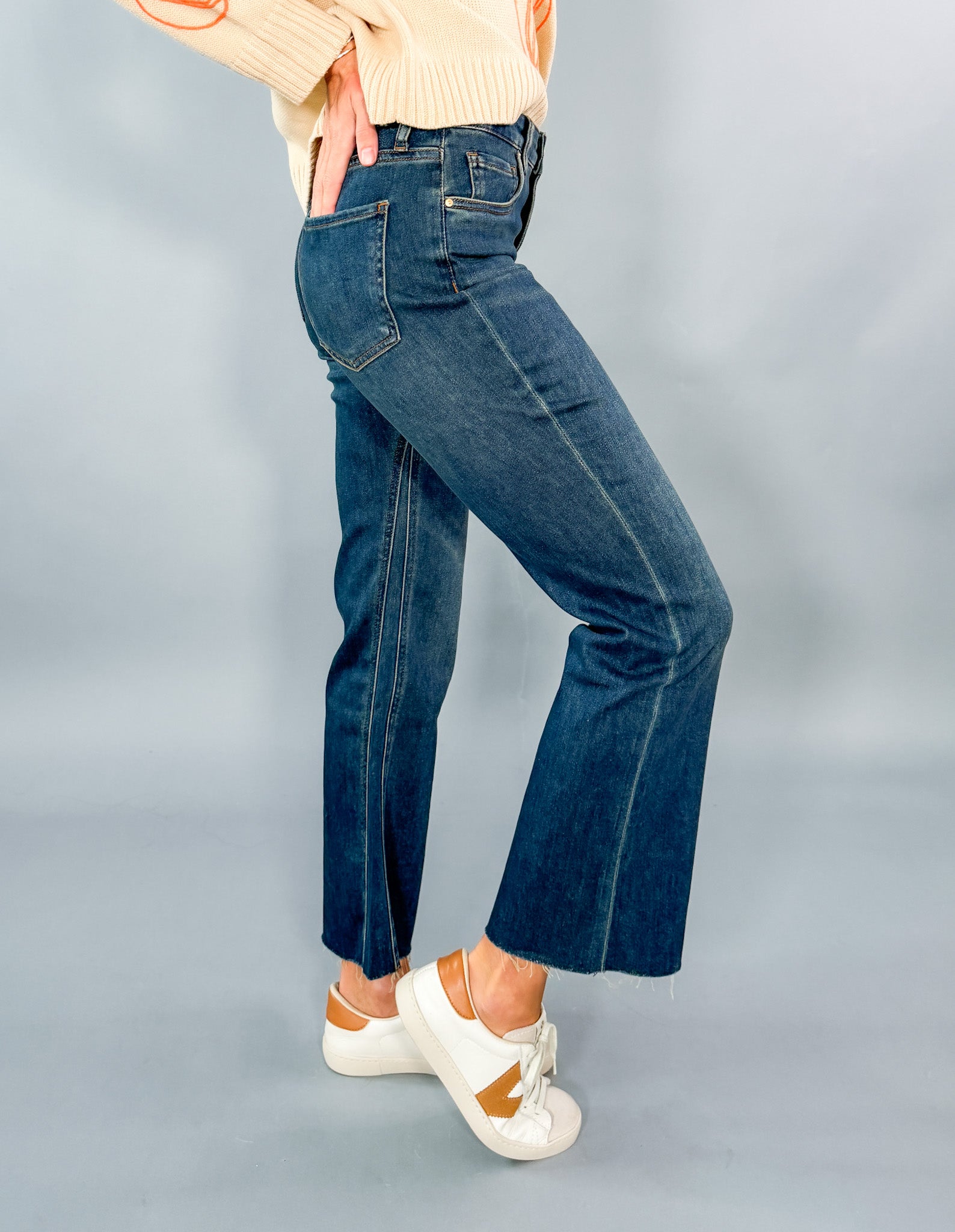 Kelsey Unusual High Rise Fab Ab Ankle Jeans KUT