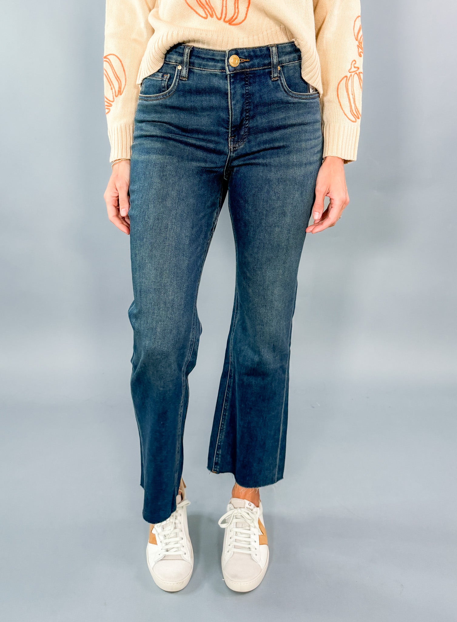 Kelsey Unusual High Rise Fab Ab Ankle Jeans KUT