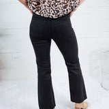 Kelsey Black Ankle Flare Jean Kut