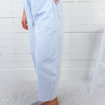 Kimball Pale Blue Oxford Striped Pocket Pants