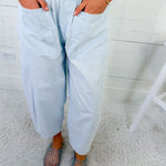 Kimball Pale Blue Oxford Striped Pocket Pants