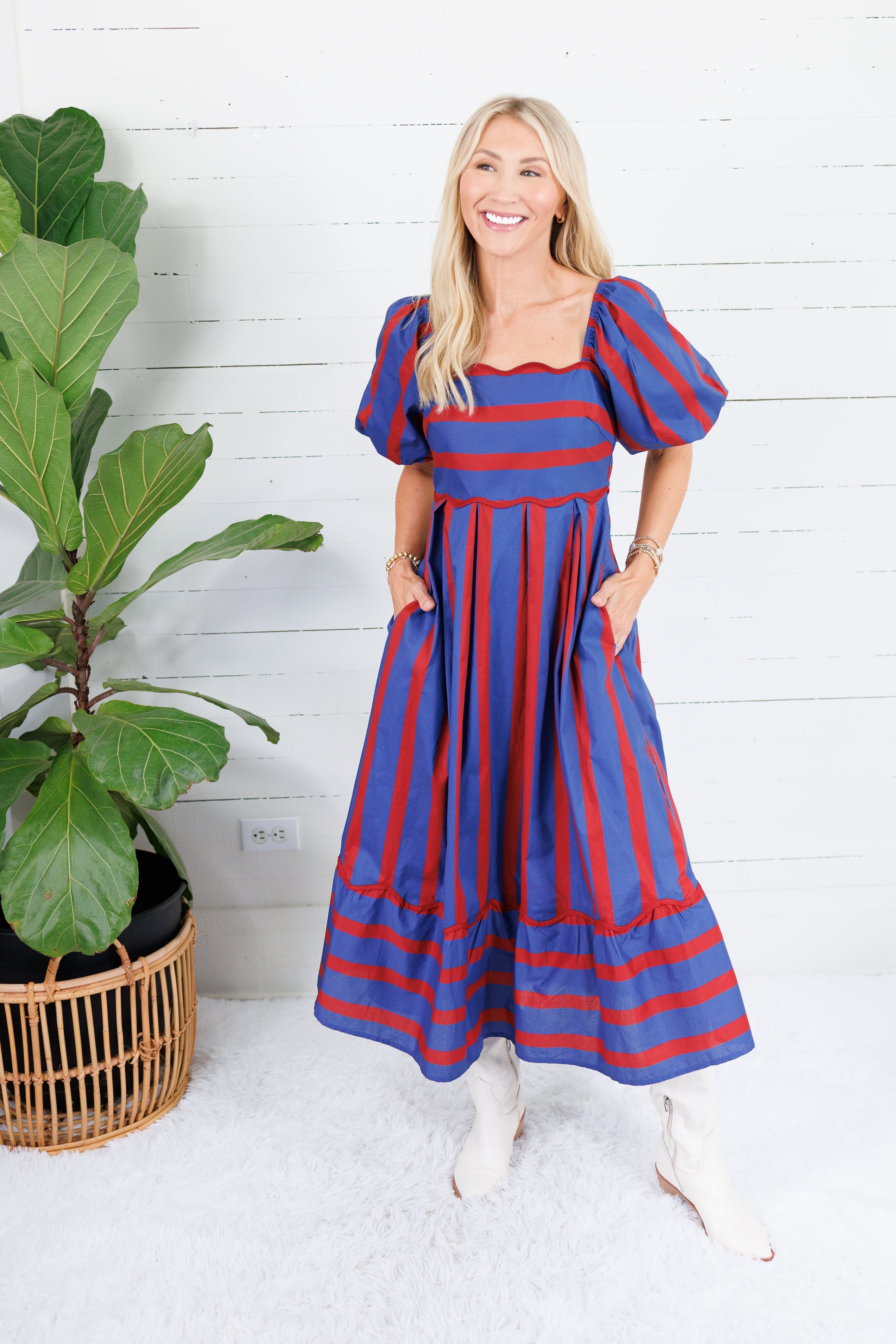 Kimmie Rugby Stripe Maxi Dress Entro