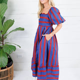 Kimmie Rugby Stripe Maxi Dress Entro