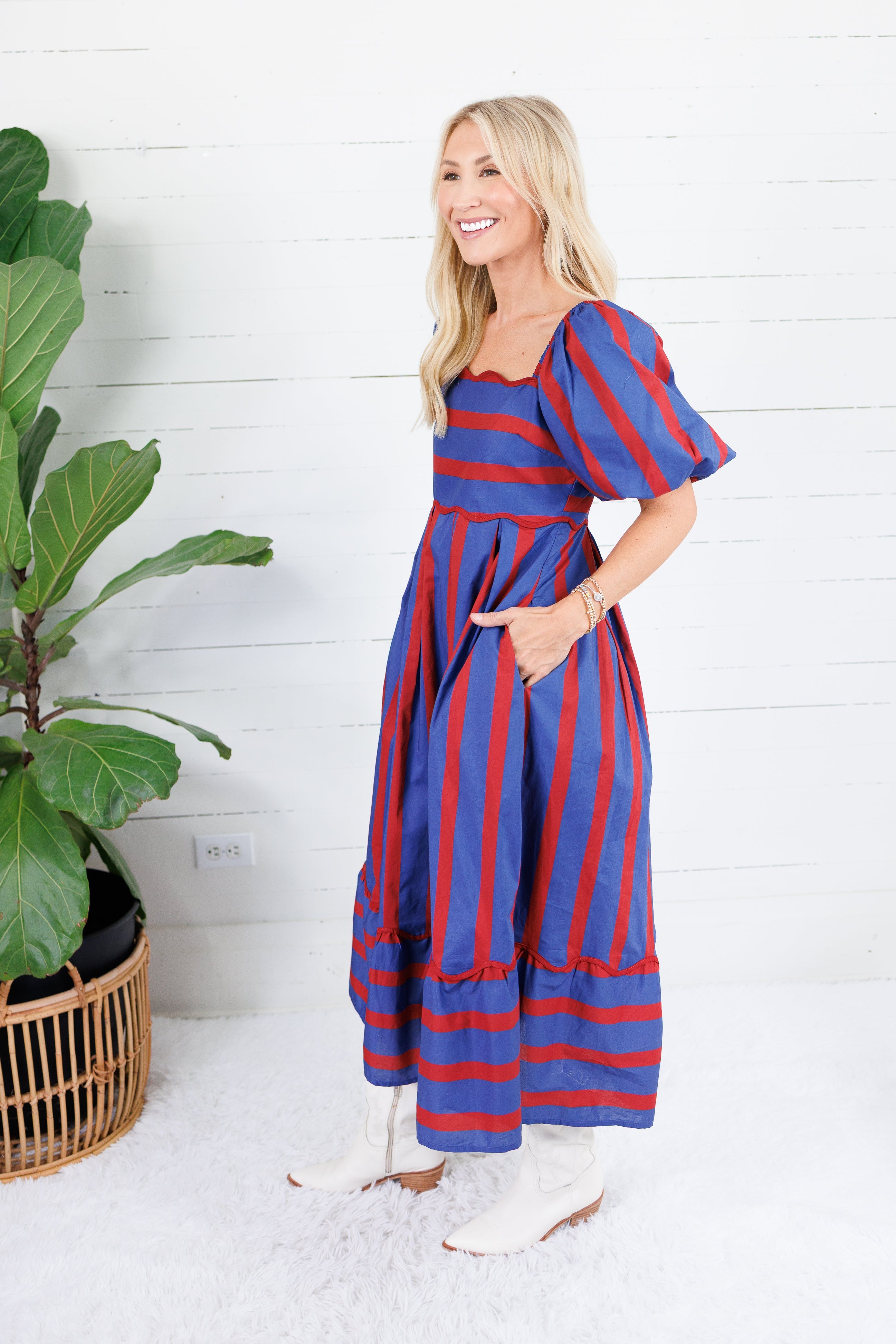 Kimmie Rugby Stripe Maxi Dress Entro