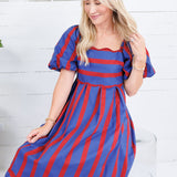 Kimmie Rugby Stripe Maxi Dress Entro