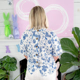 Kincaid Blue Botanical Top THML