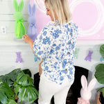 Kincaid Blue Botanical Top THML