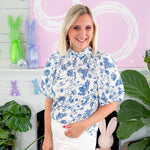 Kincaid Blue Botanical Top THML