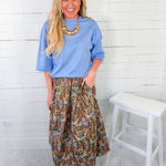 Kingsley Blue Knit Top Entro