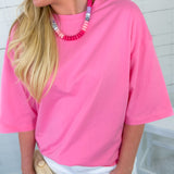 Kingsley Pink Knit Top Entro