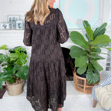 Kira Black Eyelet Dress StarkX