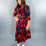 Klausen Ink Multi Midi Dress Pinch