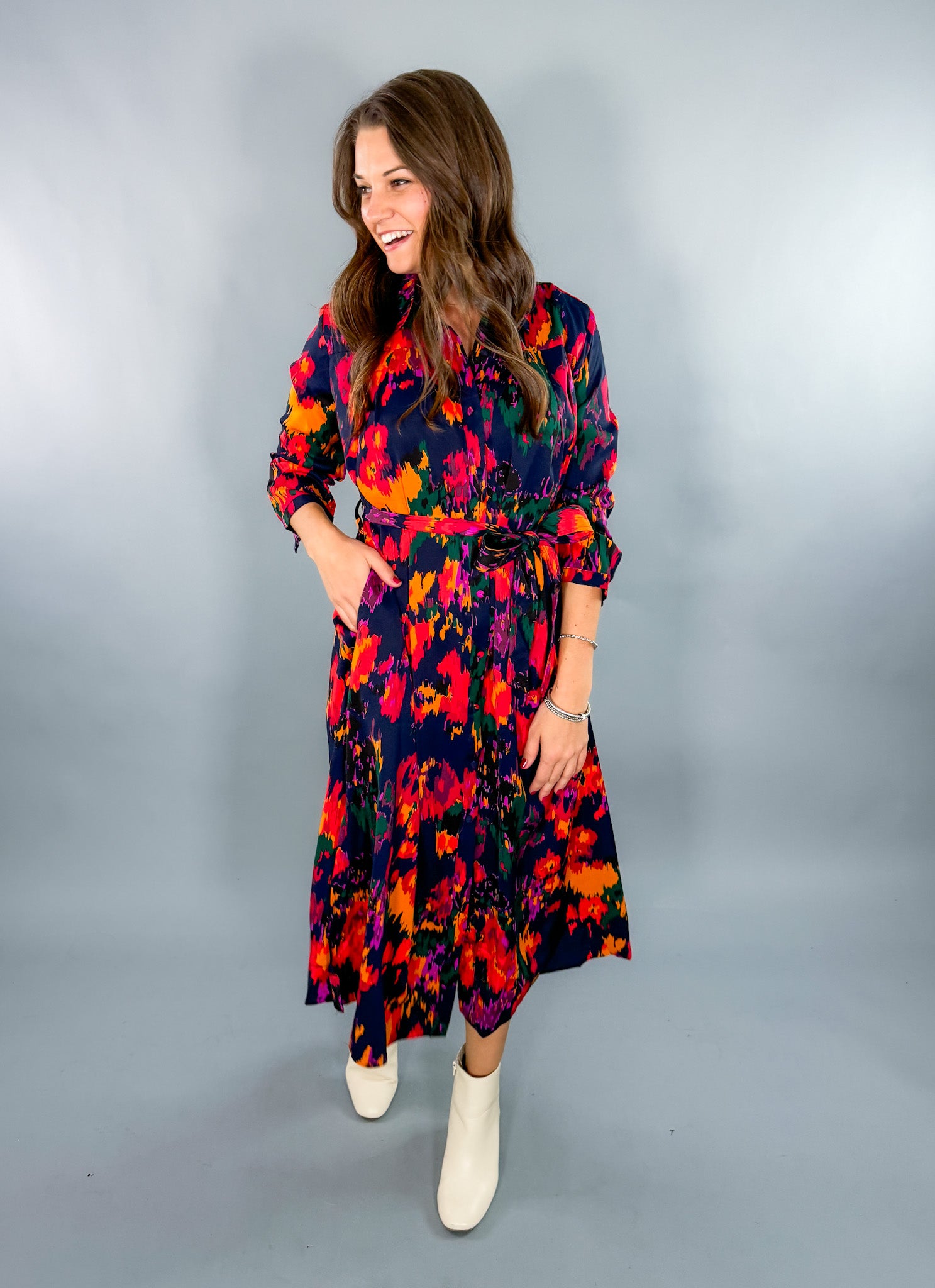 Klausen Ink Multi Midi Dress Pinch