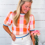 Kline Sherbet Gingham Sweater THML