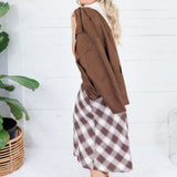 Kline Cream Cowl Neck SS Sweater Molly Bracken