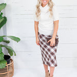 Kline Cream Cowl Neck SS Sweater Molly Bracken