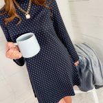 Knox Navy Polka Dot Mini Dress Compania Fantastica