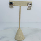 Kostas Ribbed Silver Earrings