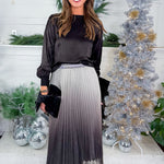 Kringle Grey Ombre Shimmer Maxi Skirt Fate