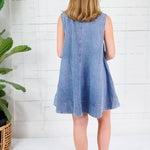 Kylie Denim Scoop Sleeveless Dress