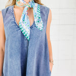 Kylie Denim Scoop Sleeveless Dress
