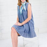 Kylie Denim Scoop Sleeveless Dress